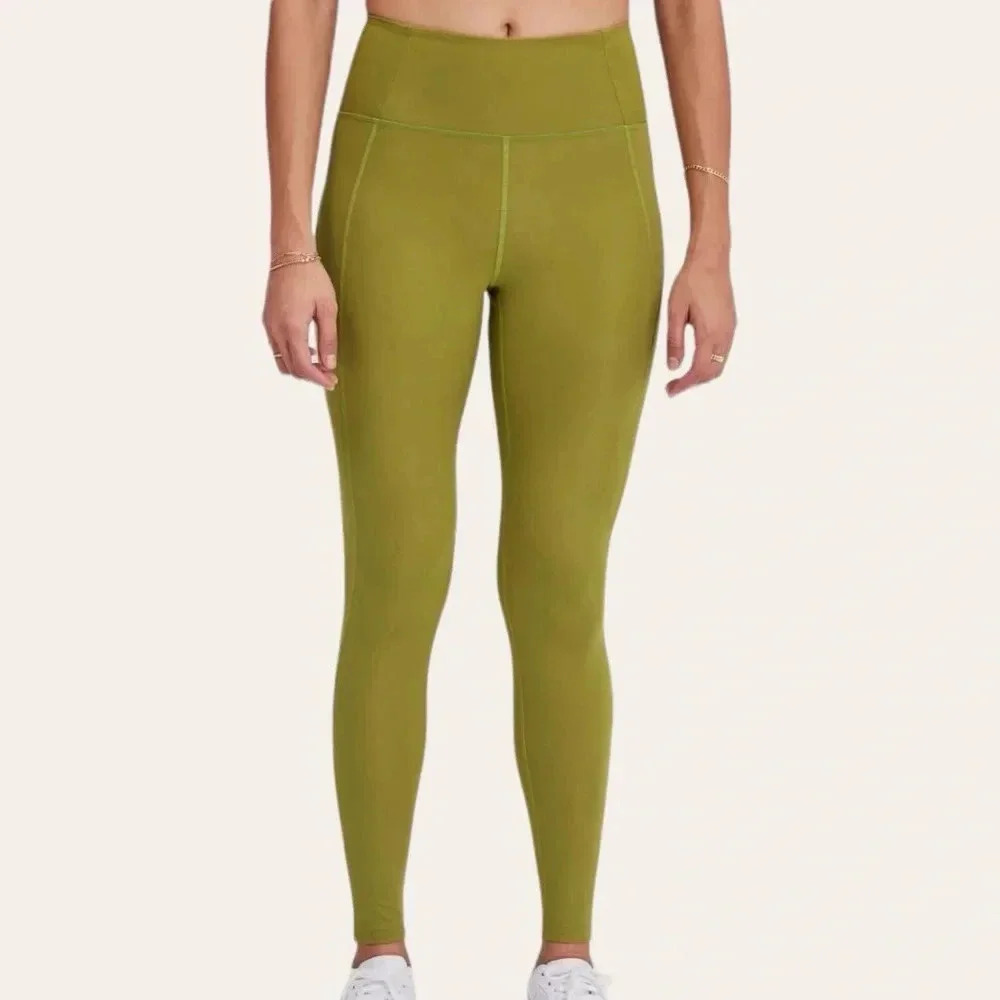 Girlfriend Collective high waist compressive leggings in Ivy - XS 28.5” length